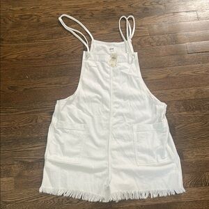 NWT - Aerie White Denim Overalls